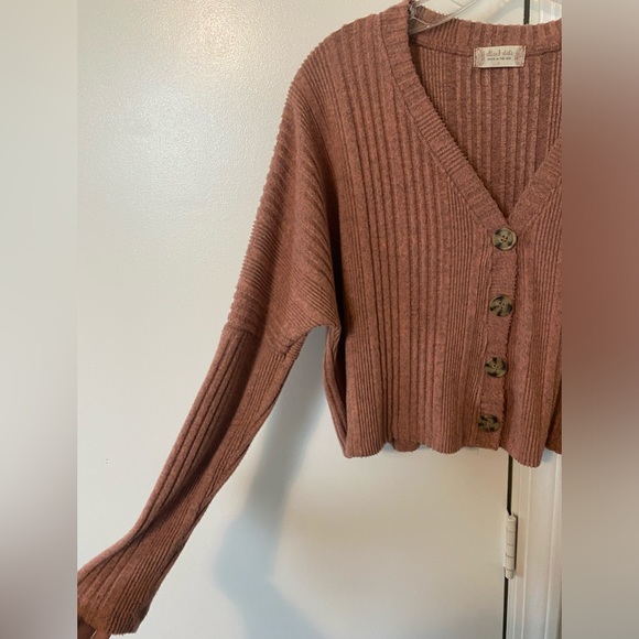 Altar’d State rubbed cropped button front cardigan size S - Picture 6 of 6
